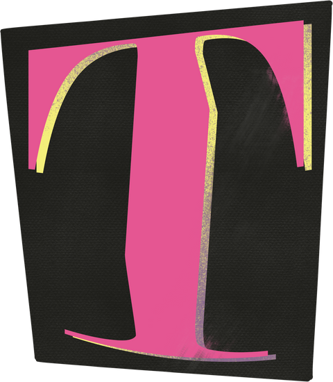 Cutout letter T