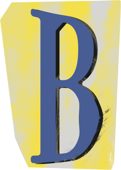 Cutout letter B