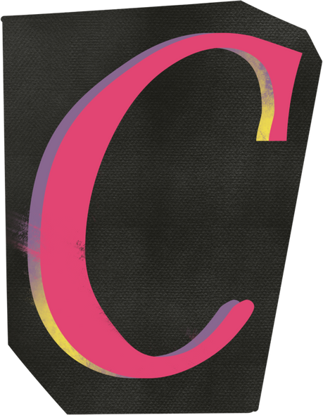 Cutout letter C
